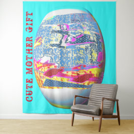 DECOR_Room_NIEDLICH MOTHER GIFT_BLUE_RMDESIGNFLO55 Wandteppich