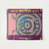 DECOR_Room_NIEDLICH MOTHER GIFT_PINK_RMDESIGNFLO55 Wandteppich (Vorderseite (Horizontal))