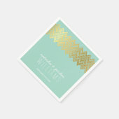 DECOR-Zickzack Muster Goldminze Serviette (Ecke)