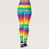 Decora Kei Bright Regenbogenfarben Streifen Leggings (Rückseite)