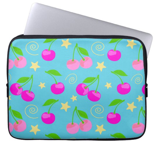 Decora Kei Cute Kirschen Muster Laptopschutzhülle (Vorderseite)