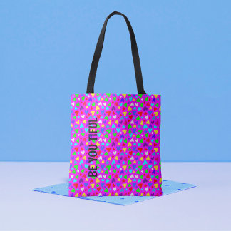 Decora Neon Regenbogen Herz Kawaii Maximalist Stil Tasche
