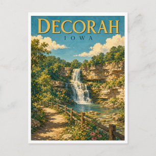 Decorah Iowa Dunning Springs GeoSaga Postkarte