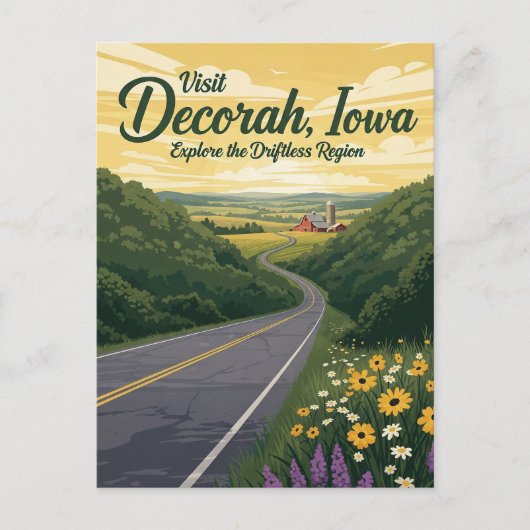 Decorah Iowa Travel Postkarte (Vorderseite)