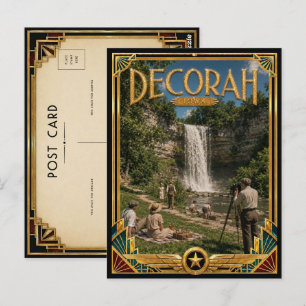 Decorah Iowa Vintage Art Deco Goldenes Zeitalter Postkarte