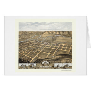 Decorah, panoramische Karte Iowas - 1870