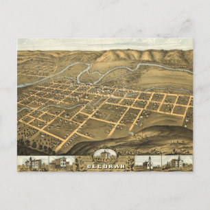 Decorah, Winneshiek County, Iowa (1870) Postkarte