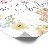 Decorate a Block For Baby Sign Poster (Ecke)