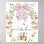 Decorate a Block For Baby Sign Poster (Vorne)