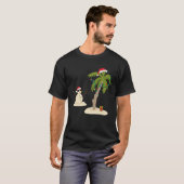Decorated Christmas Palm Tree Tropical Xmas Coconu T-Shirt (Vorne ganz)