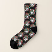 Decorated Covid-19 Pathogen Quarantine Christmas Socken (Links - Außen)