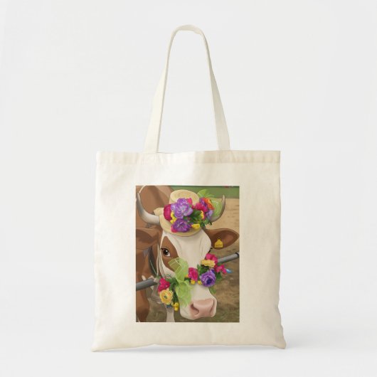 Decorated cow tote bag tragetasche (Vorne)