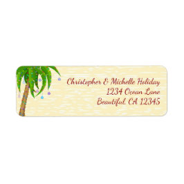 Decorated Palm Tree Christmas Beach Address