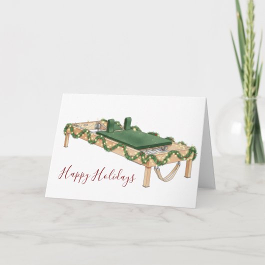 Decorated Pilates Reformer Illustration Karte (Vorderseite)