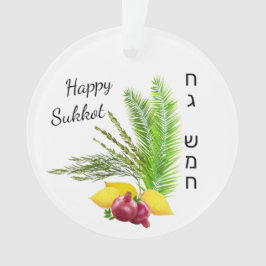 Decoration for the Sukkah Happy Sukkot Ornament
