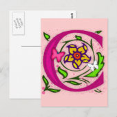 Decorationsbrief C Monogram Postkarte (Vorne/Hinten)