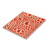 Decorative 4" Fliese mit Blasen in rotem Glanz (Seite)