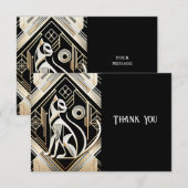 Decorative Abstrakt Black Cat Danke Karte (Vorne/Hinten)
