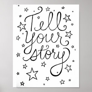 decorative art print- tell your story poster