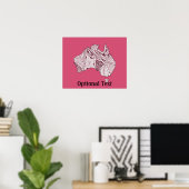 Decorative Australia Map Art Poster (Heimbüro)