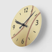 Decorative Bedroom Wall Clock for Baseball Fan Runde Wanduhr (Winkel)