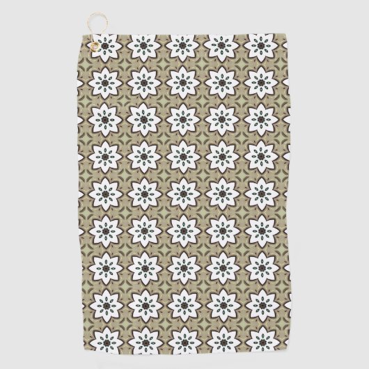 Decorative beige background patterned golfhandtuch (Vorderseite)