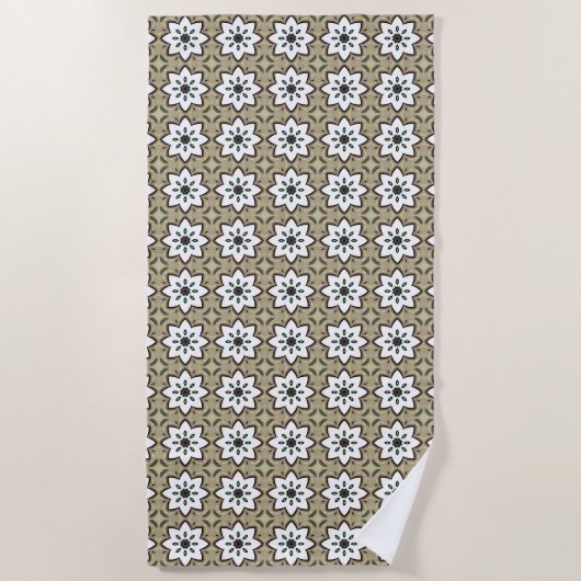 Decorative beige background patterned strandtuch (Vorderseite)