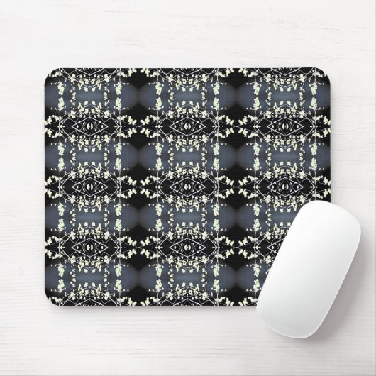 Decorative black and white pattern mousepad (Mit Mouse)
