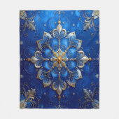 Decorative Blue Gold Fleece Blanket (Vorderseite)