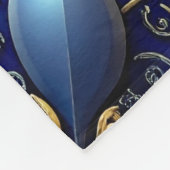 Decorative Blue Gold Fleece Blanket (Ecke)