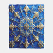 Decorative Blue Gold Fleece Blanket (Vorderseite)