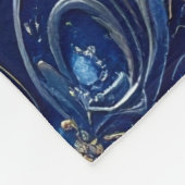 Decorative Blue Gold Fleece Blanket (Ecke)