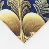 Decorative Blue Gold Fleece Blanket (Ecke)
