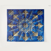 Decorative Blue Gold Holiday Backdrop Wandteppich (Vorderseite (Horizontal))