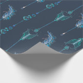 Decorative Boho Feathers Birthday Geschenkpapier (Ecke)