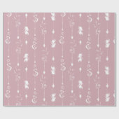 Decorative Boho Feathers Birthday Geschenkpapier (Flach)