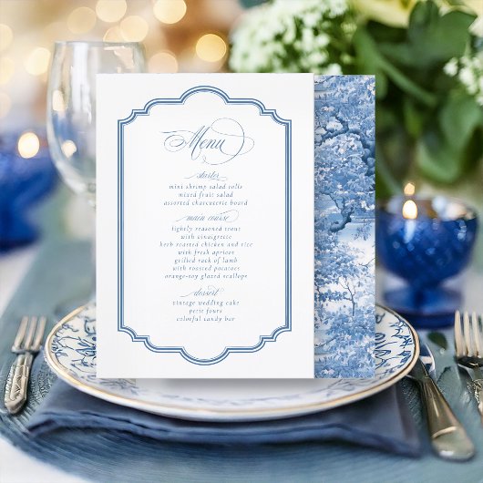 Decorative Border Chinoiserie Muster Rev ID1094 Menükarte