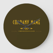 Decorative Business Name Large Clock Große Wanduhr (Vorderseite)