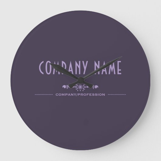 Decorative Business Name Large Clock Große Wanduhr (Vorderseite)