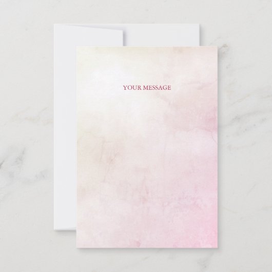 Decorative Cake Pink Bow Danke Karte (Rückseite)