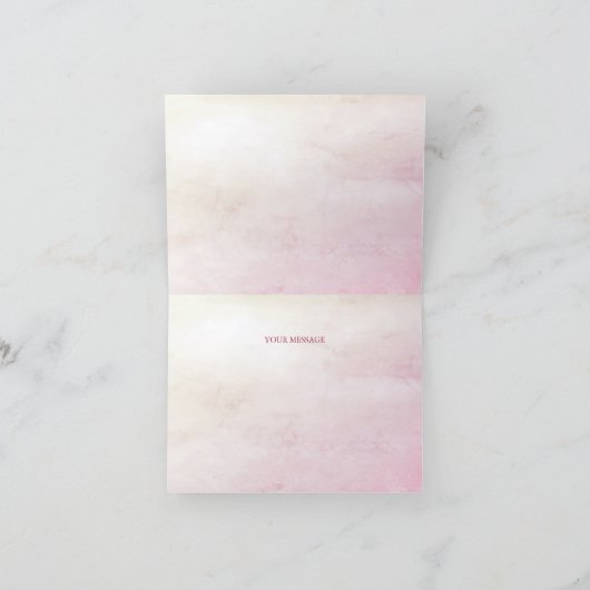 Decorative Cake Pink Bow Danke Karte (Innenseite)