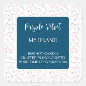 Decorative Candle Label Square Sticker (Vorderseite)