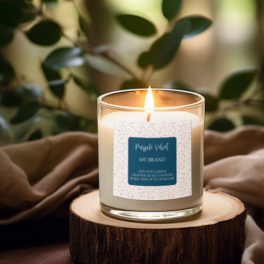 Decorative Candle Label Square Sticker