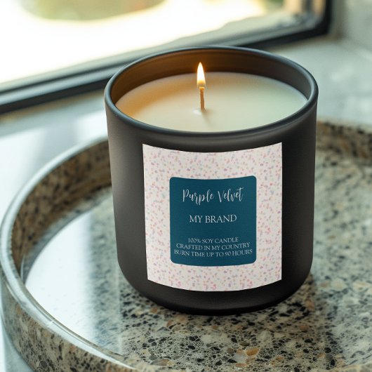 Decorative Candle Label Square Sticker