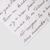 Decorative Carte Postale Französisch Script Decoup Seidenpapier (Detail)