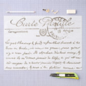 Decorative Carte Postale Französisch Script Decoup Seidenpapier (Handwerk)