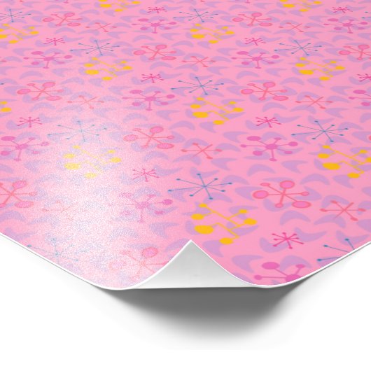 decorative childish pattern pink fotodruck (Ecke)