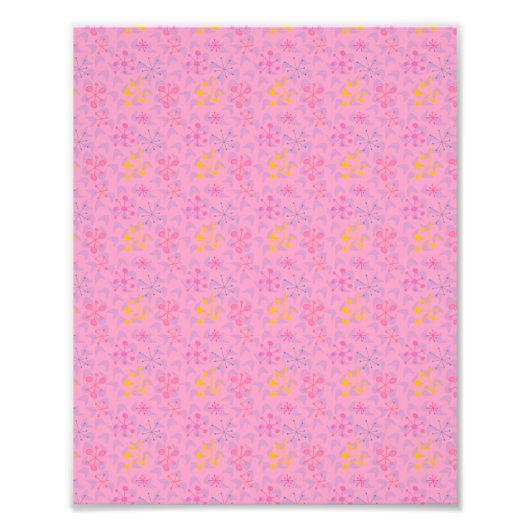 decorative childish pattern pink fotodruck (Vorne)