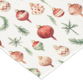 Decorative Christmas Bulbs Pattern Kurzer Tischläufer (Ecke)