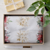 Decorative Christmas Florals For Shell Decoupage Seidenpapier (Geschenk)